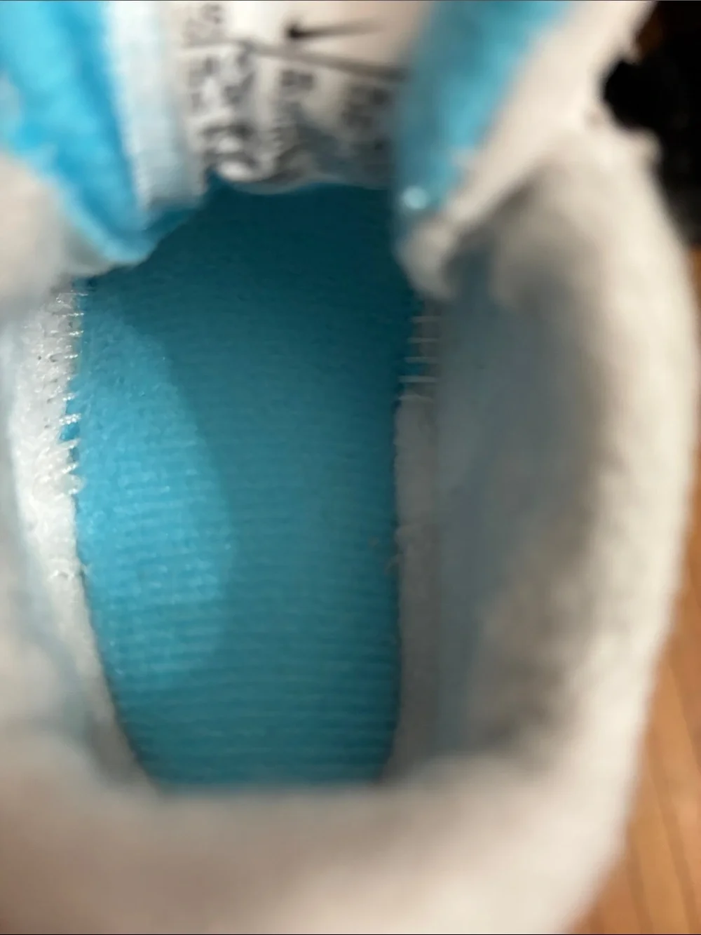 Nike Baby White & Teal Crib Sneakers